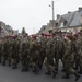 German Soldiers participate in a joint ceremony with U.S. Soldiers in Picauville, France