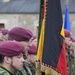 German Soldiers participate in a joint ceremony with U.S. Soldiers in Picauville, France