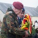 German Soldiers participate in a joint ceremony with U.S. Soldiers in Picauville, France