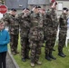 German Soldiers participate in a joint ceremony with U.S. Soldiers in Picauville, France