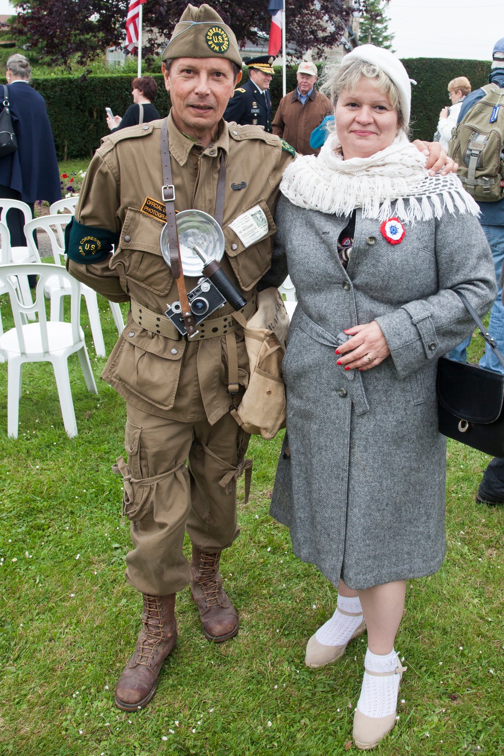 German Soldiers participate in a joint ceremony with U.S. Soldiers in Picauville, France