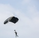 Dutch jumpmasters conduct a freefall from a Skyvan