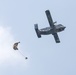 U.S. Army and Dutch and Belgium paratroopers conduct jump training from a Skyvan