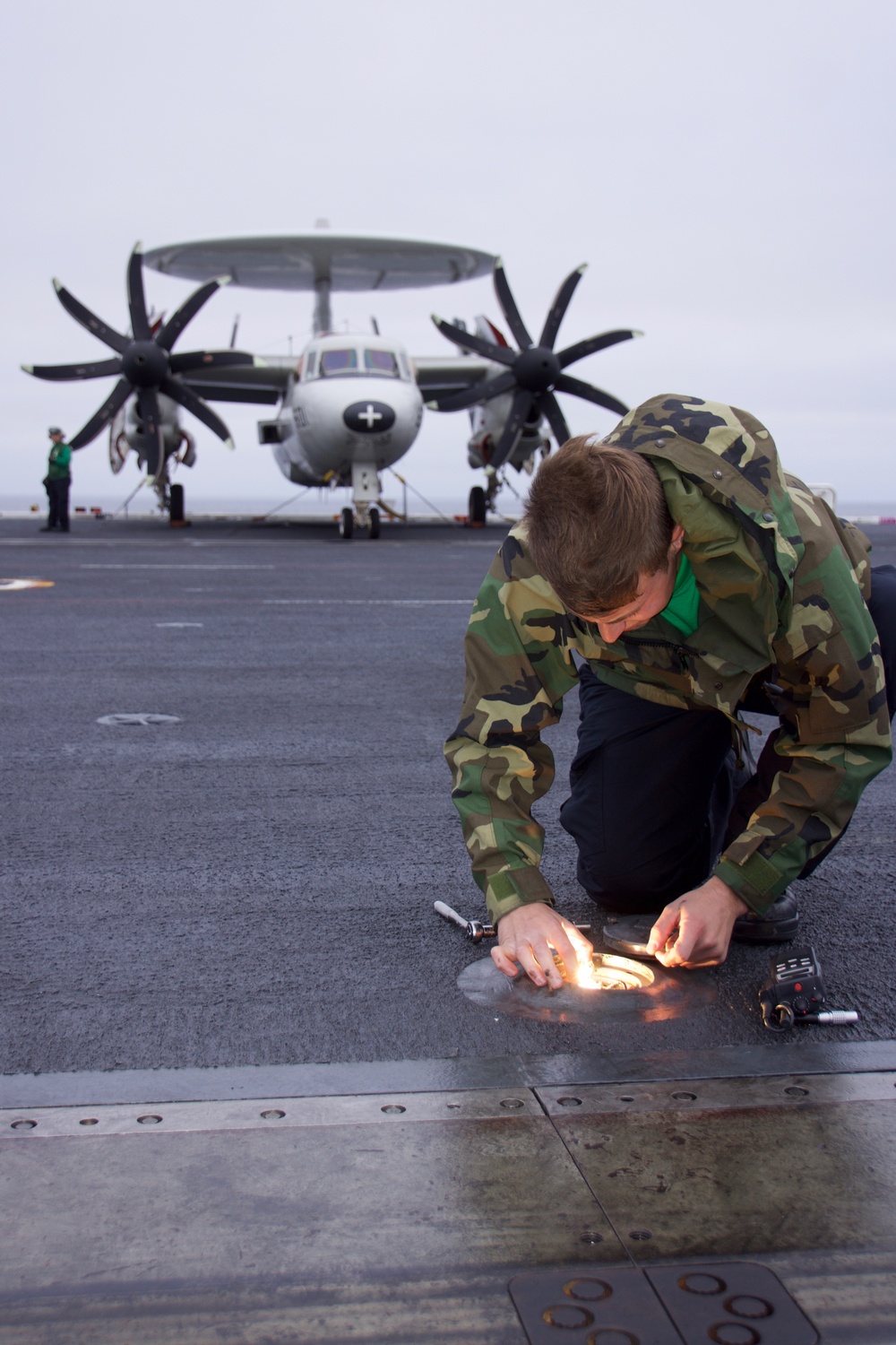 Lighting up the flight deck