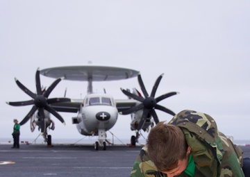 Lighting up the flight deck