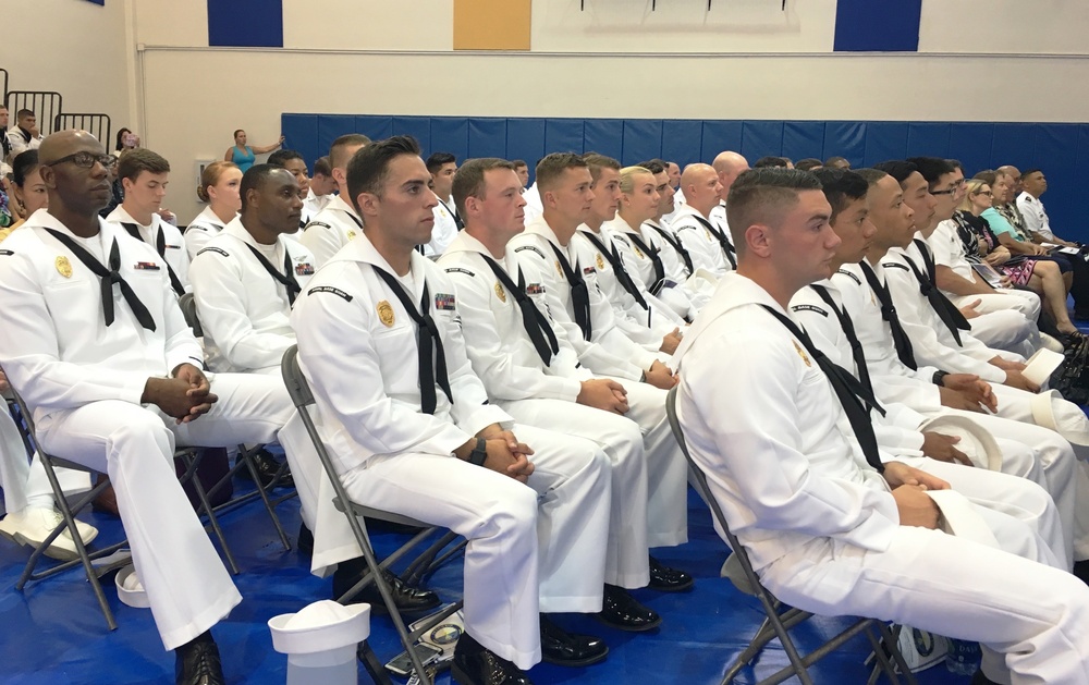 Sailors Attend Change of Command at Naval Base Guam