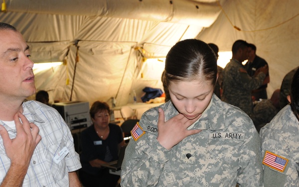 2nd Medical Brigade Soldiers learn how to perform surgical intubation