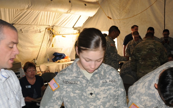 2nd Medical Brigade Soldiers learn how to perform surgical intubation