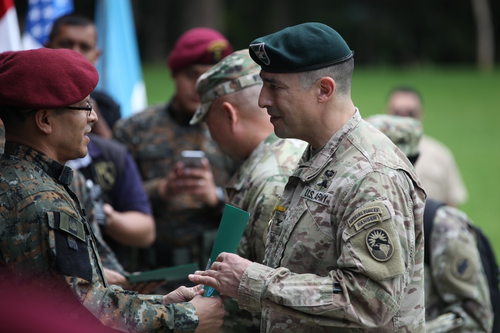 U.S. Army Col. Marvin Loera receives White Nun Medal.