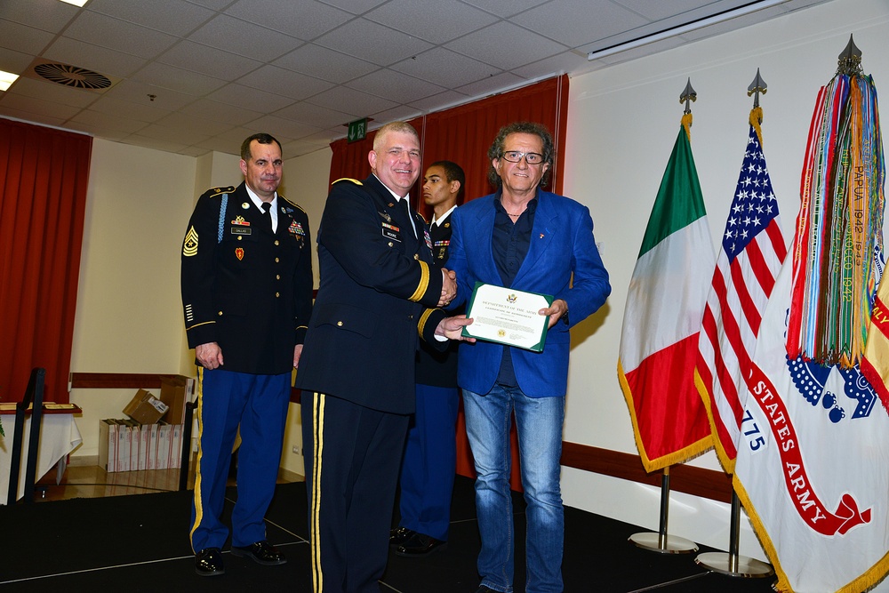 Quarterly Retirement Ceremony at caserma Ederle, Italy.
