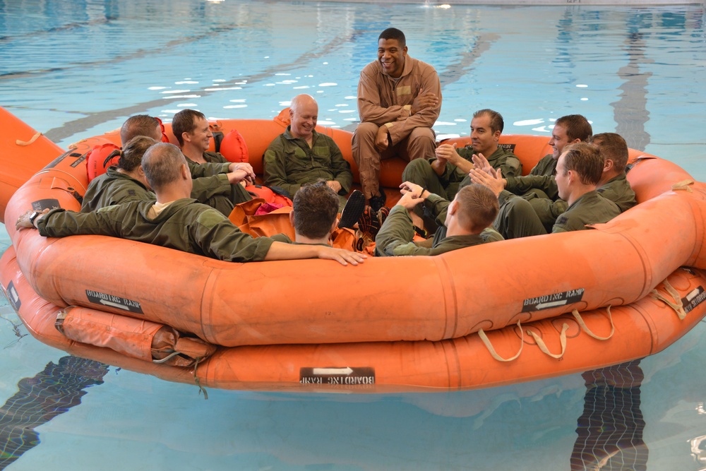 165th AW Conduct Water Survival Training