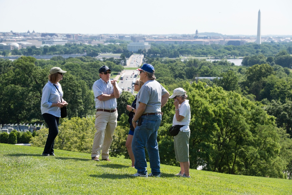 Steve Van Hoven, Arlington National Cemetery’s horticulture division chief, conducts a tour in ANC