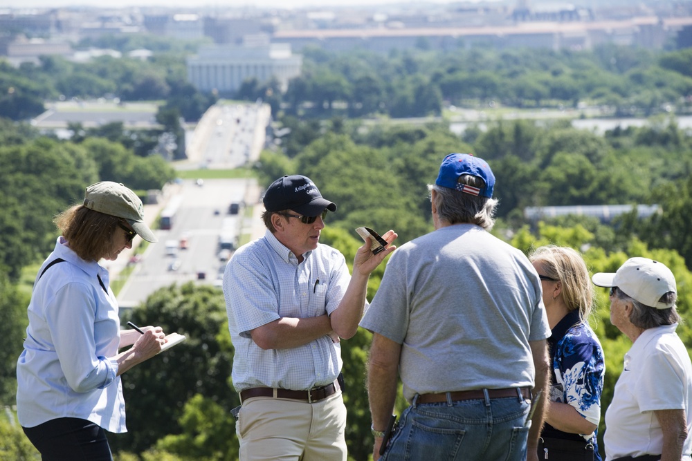 Steve Van Hoven, Arlington National Cemetery’s horticulture division chief, conducts a tour in ANC