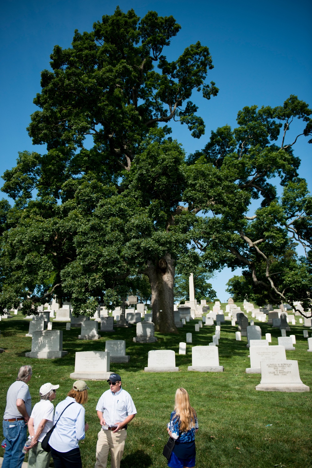 Steve Van Hoven, Arlington National Cemetery’s horticulture division chief, conducts a tour in ANC