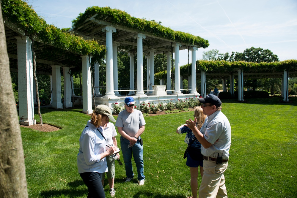 Steve Van Hoven, Arlington National Cemetery’s horticulture division chief, conducts a tour in ANC