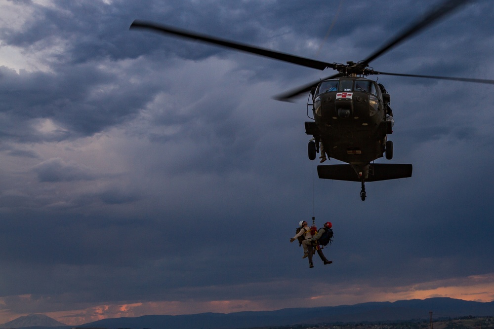 Hoist at dusk