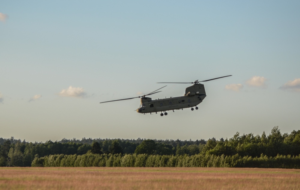CH-47 in Poland during Air Assault