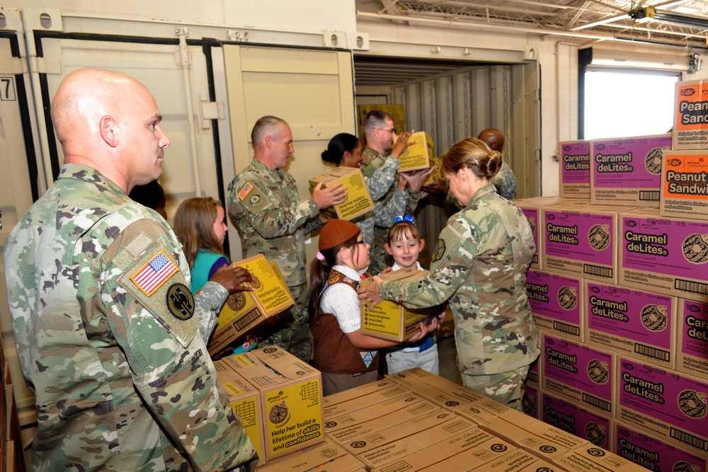 Special Delivery: Girl Scouts donate cookies to deployed service members