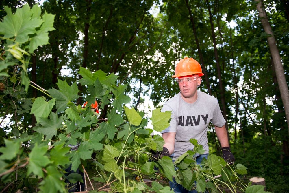 Sailors Voluteers Time for Syracuse Habitat for Humanity