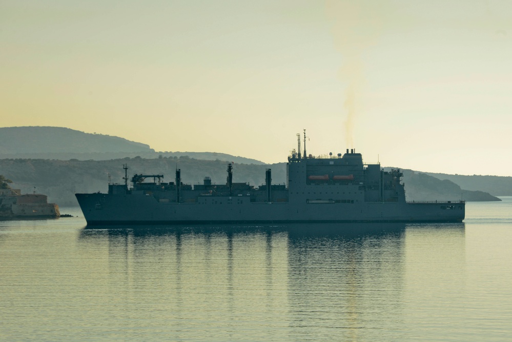 USNS Medgar Evers (T-AKE 13) arrives in Souda Bay