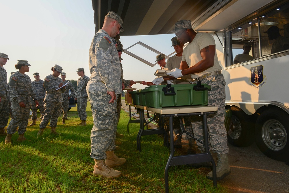 116th and 169th FSS provide meals to crash recovery site personnel