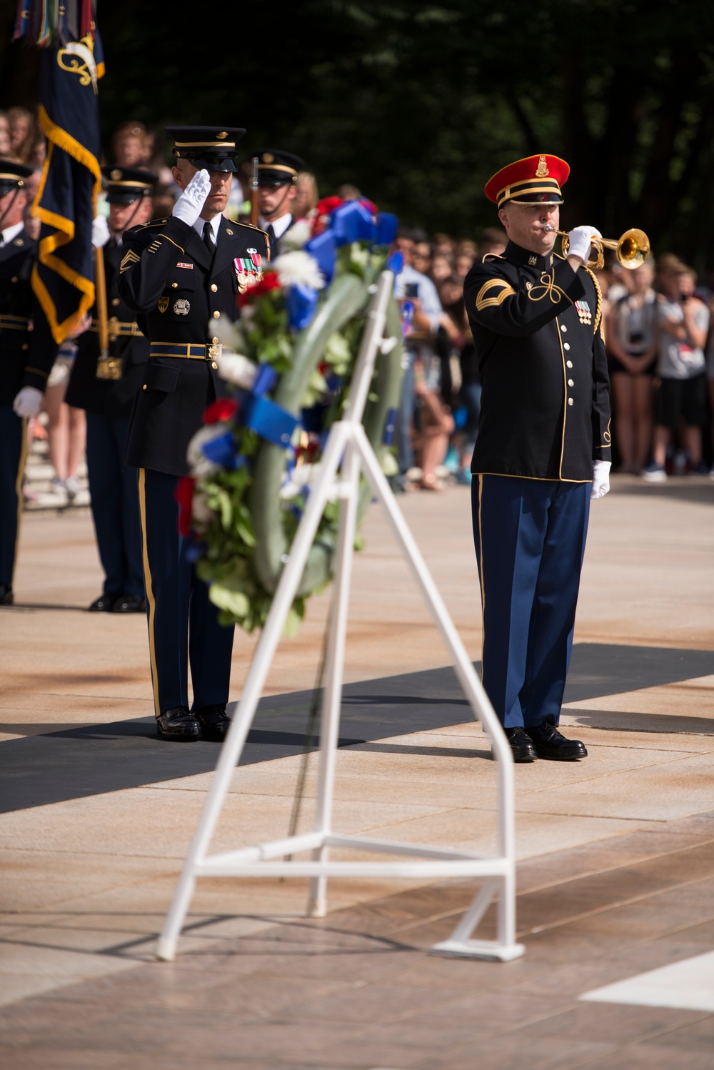 Wreath laying at the Tomb of the Unknown Soldier in Arlington National Cemetery for the Army’s 241st Birthday