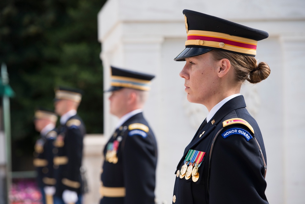 Wreath laying at the Tomb of the Unknown Soldier in Arlington National Cemetery for the Army’s 241st Birthday