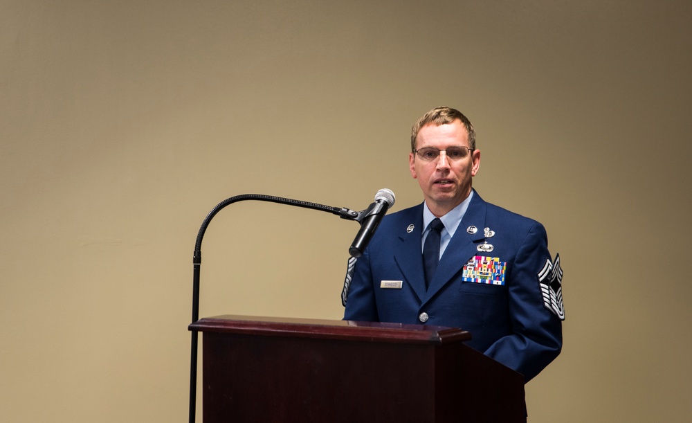 Schneider promoted to highest enlisted grade