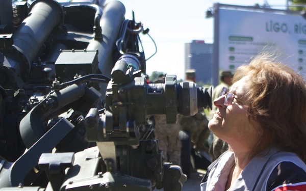 Soldiers showcase equipment in Latvia