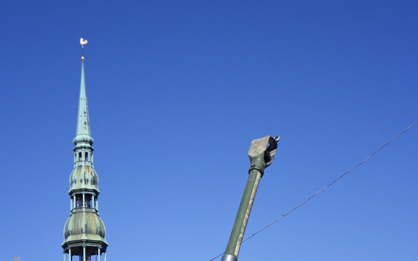 Soldiers showcase equipment in Latvia