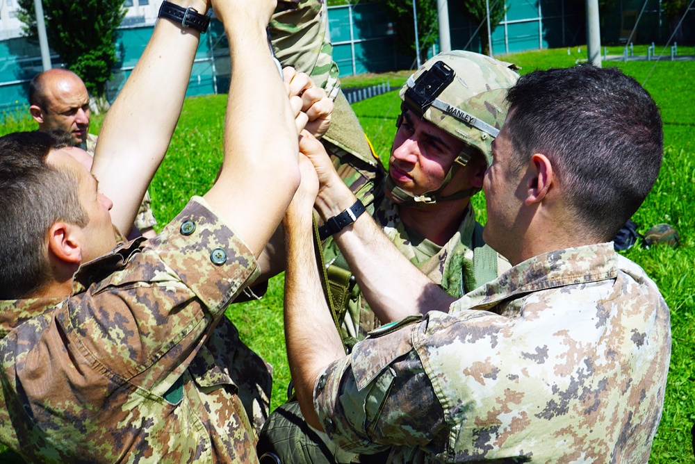 Basic airborne refresher training at Caserma Ederle