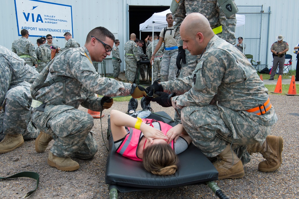 Texas Guardsmen, local first responders exercise air and medical capabilities