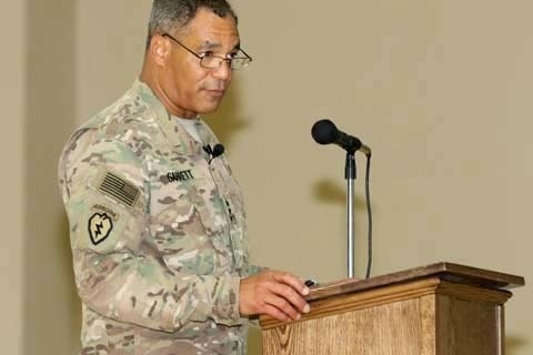 USARCENT commander mentors officers at Camp Arifjan