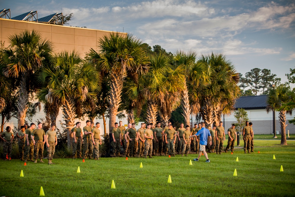 Marines take on physical training in HITT session