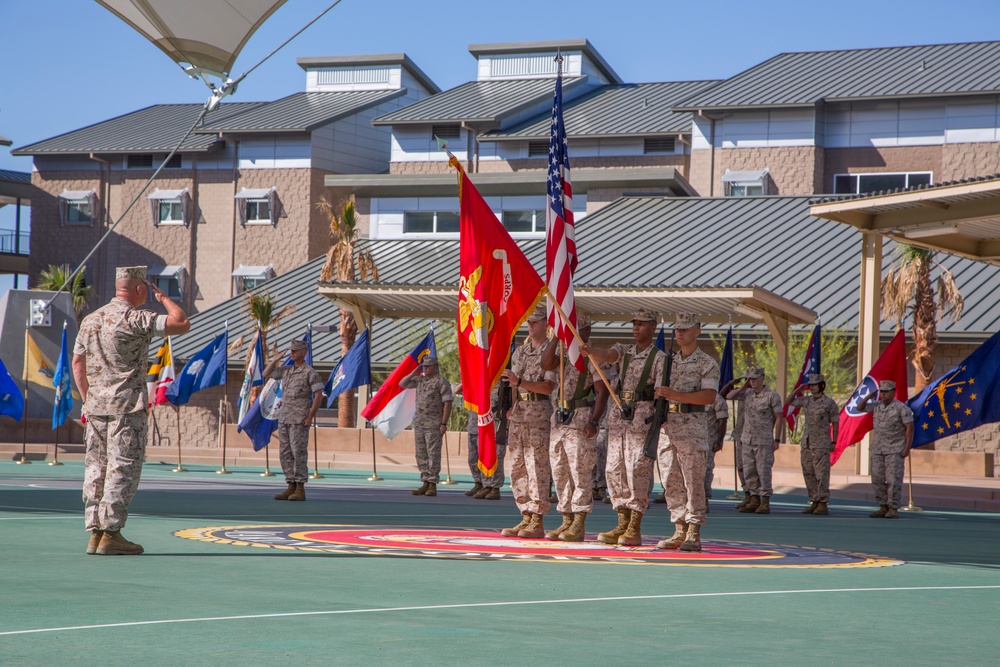 MCLOG commander passes guidon