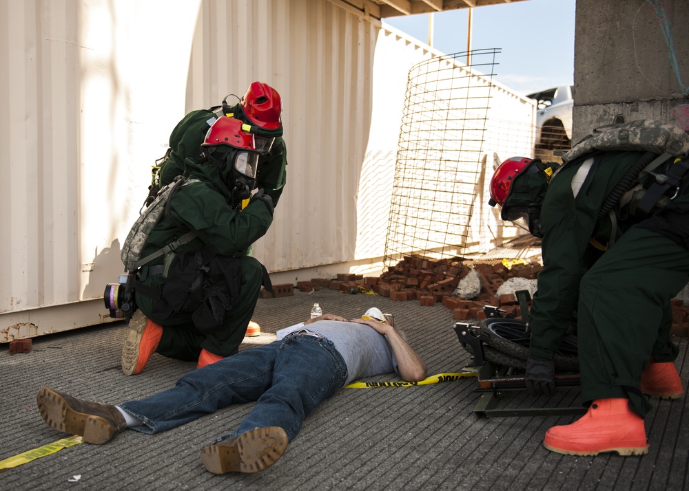 Rope Rescue Team training in disaster rescue