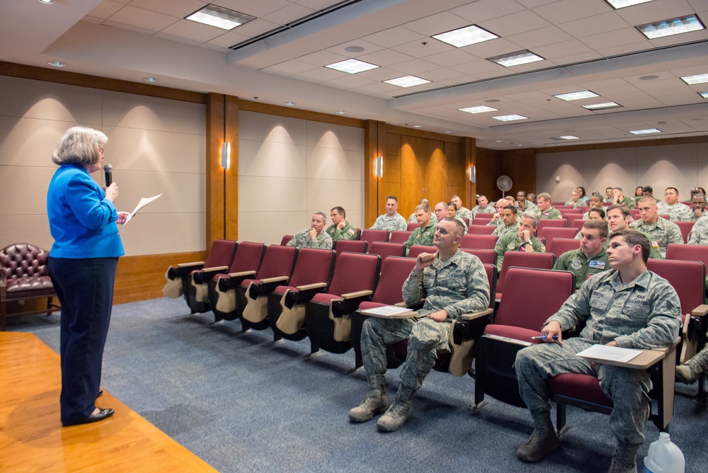 Mrs. Holly Petraeus Visits Travis Air Force Base, Calif.