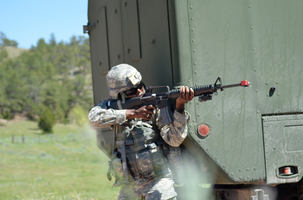 396th Medical Company (Ground Ambulance) Convoy Scenario Training