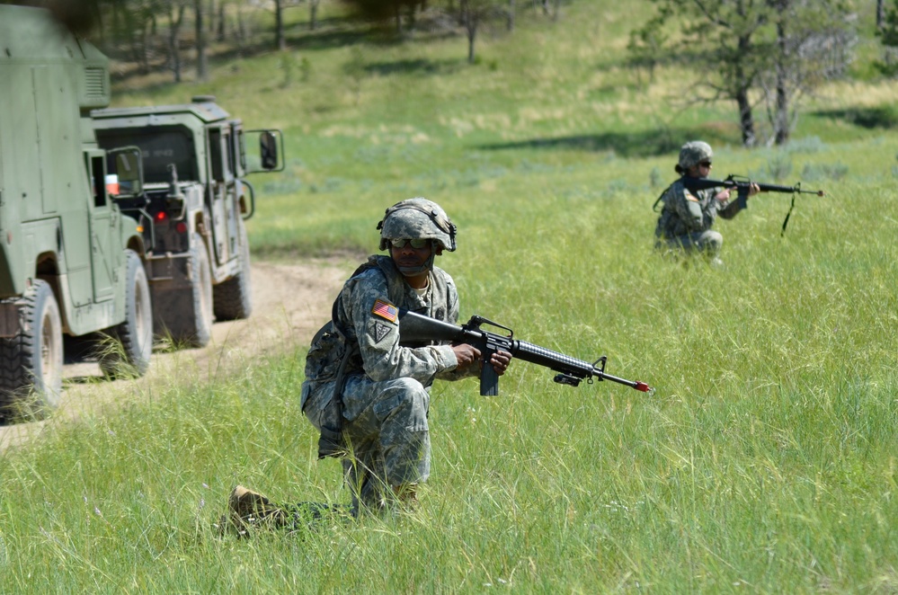 396th Medical Company (Ground Ambulance) Convoy Scenario Training