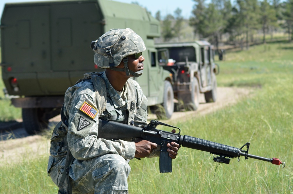 396th Medical Company (Ground Ambulance) Convoy Scenario Training