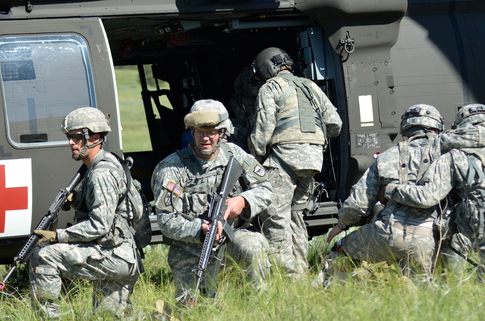 396th Medical Company (Ground Ambulance) Convoy Scenario Training