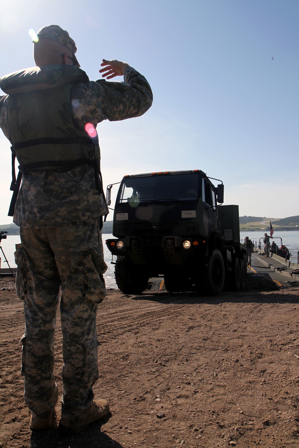 National Guard engineers conduct river crossing