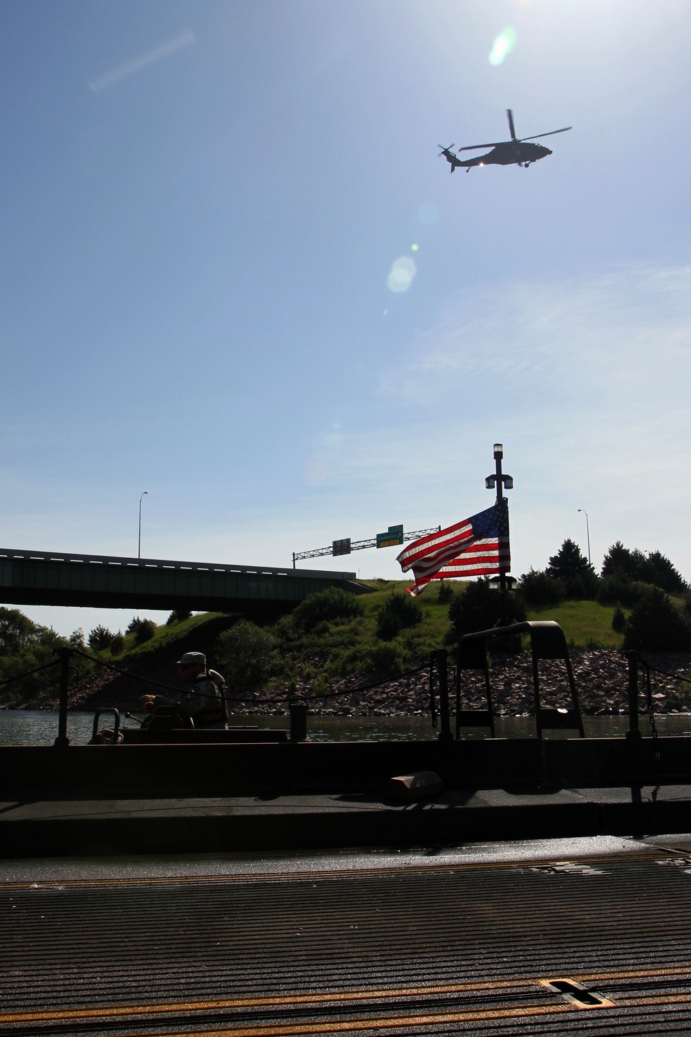 National Guard engineers conduct river crossing