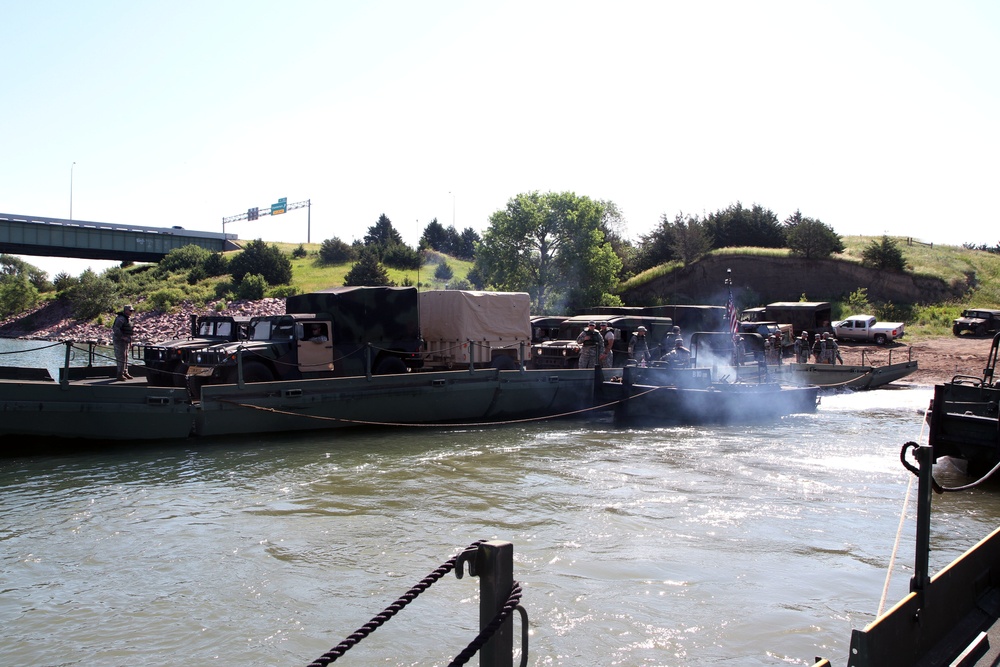 National Guard engineers conduct river crossing