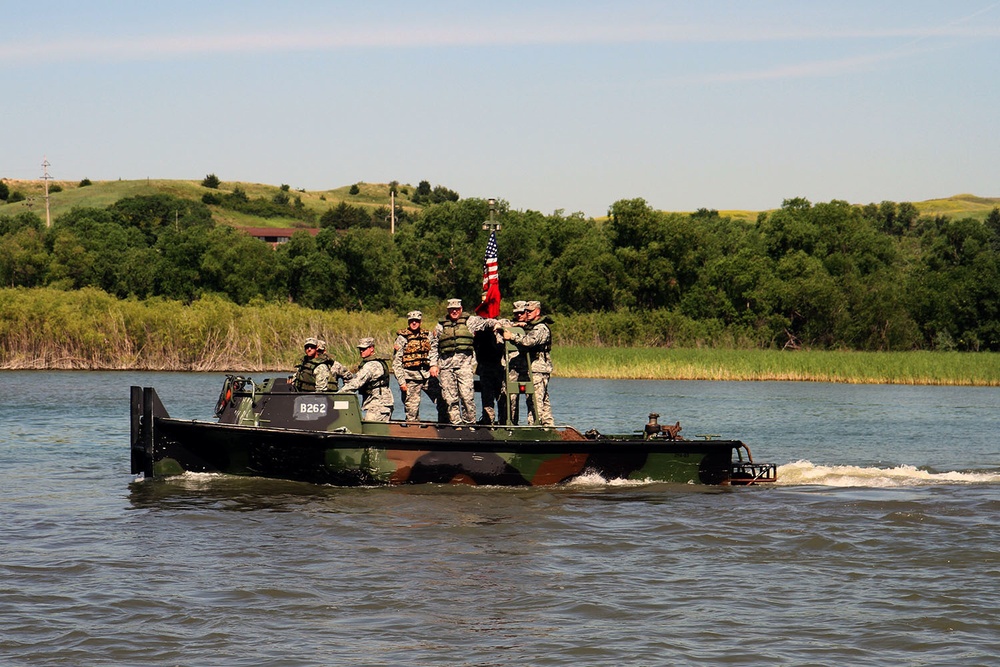 National Guard engineers conduct river crossing