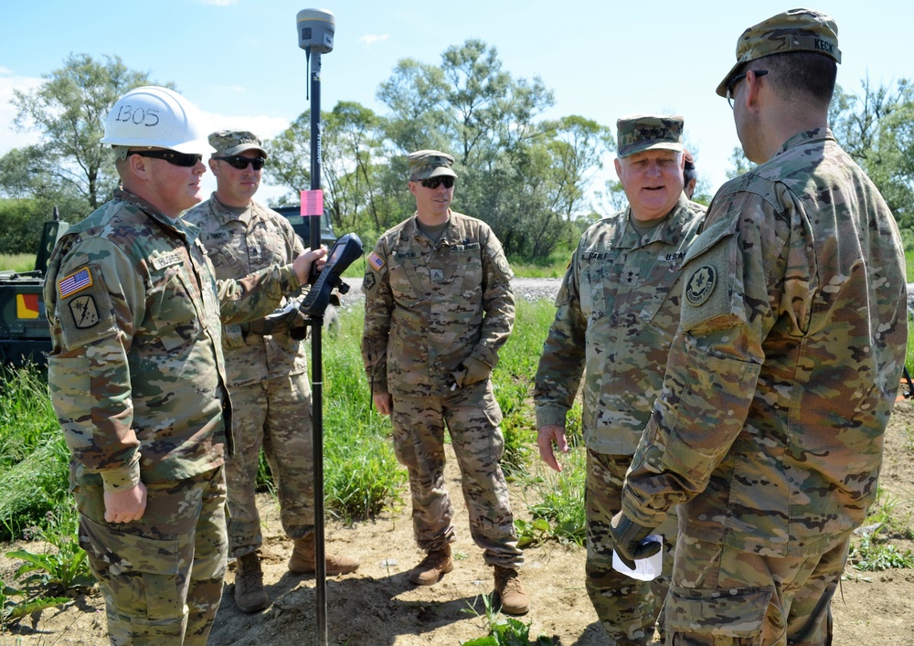 Major General Charles Gable visits Alabama Army National Guard Engineers in Romania