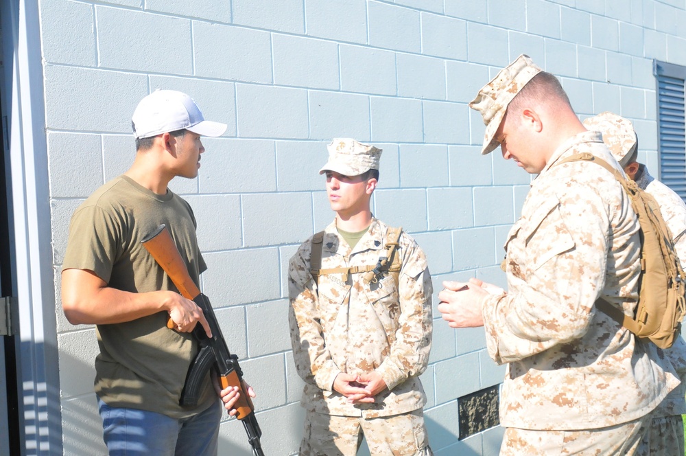 Marine Civil Affairs Team Questions Guard