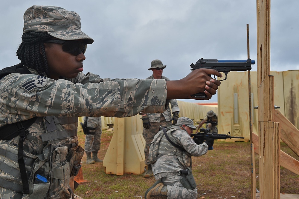 Louisiana and New Mexico Security Forces Squadrons train together in Guam