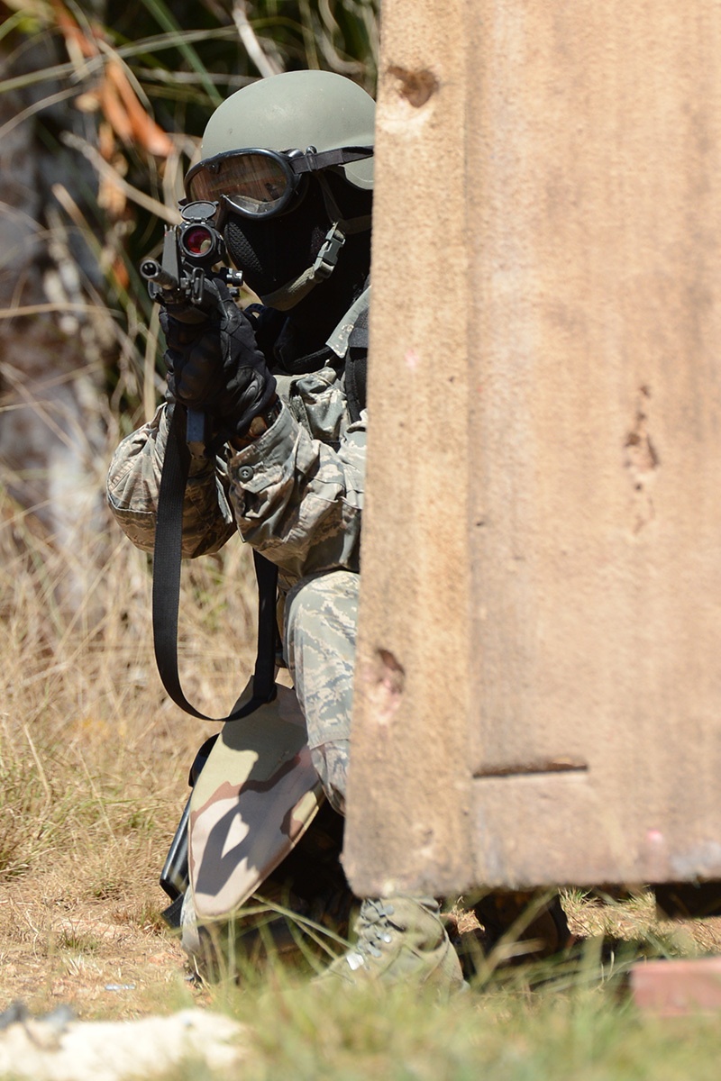 Louisiana and New Mexico Security Forces Squadrons train together in Guam