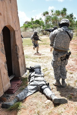 Louisiana and New Mexico Security Forces Squadrons train together in Guam